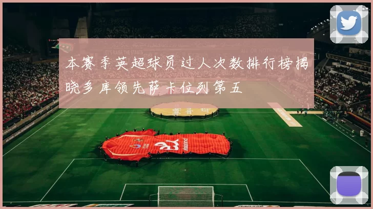 本赛季英超球员过人次数排行榜揭晓多库领先萨卡位列第五